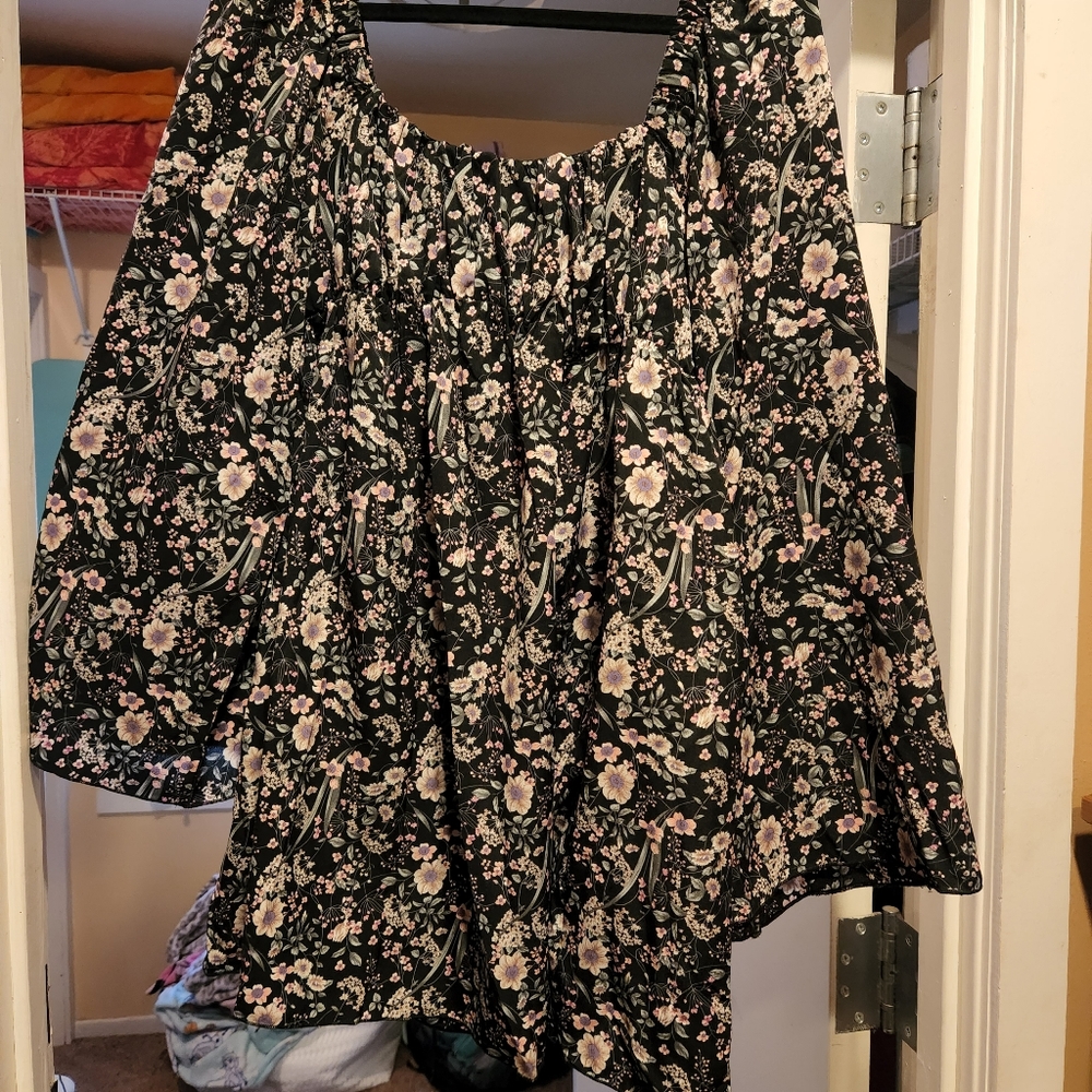 Black floral dress